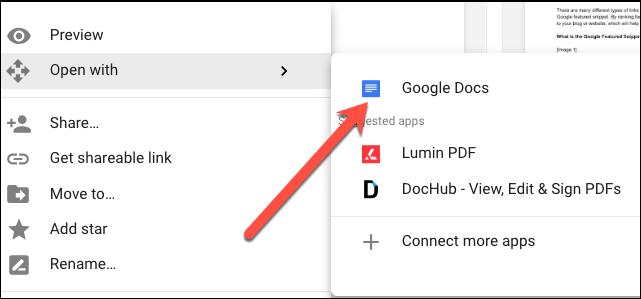 open pdf in google doc