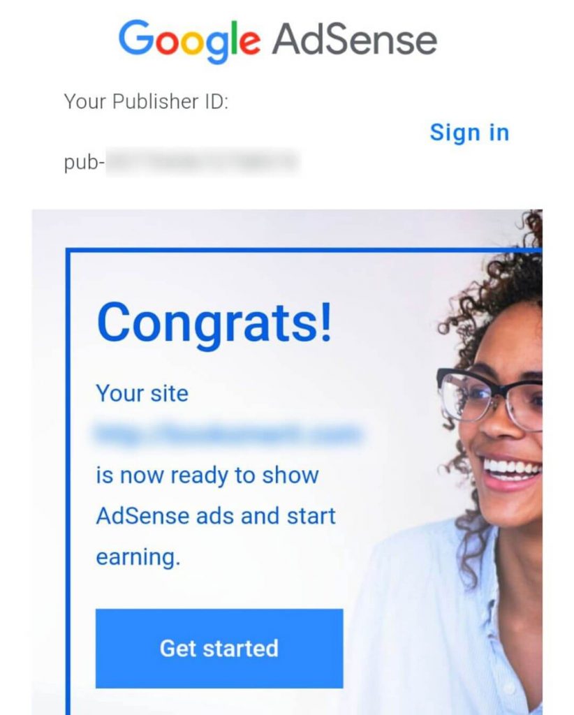 Google adsense approval prof