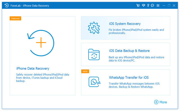 Run FoneLab and select Recover from iOS Device mode