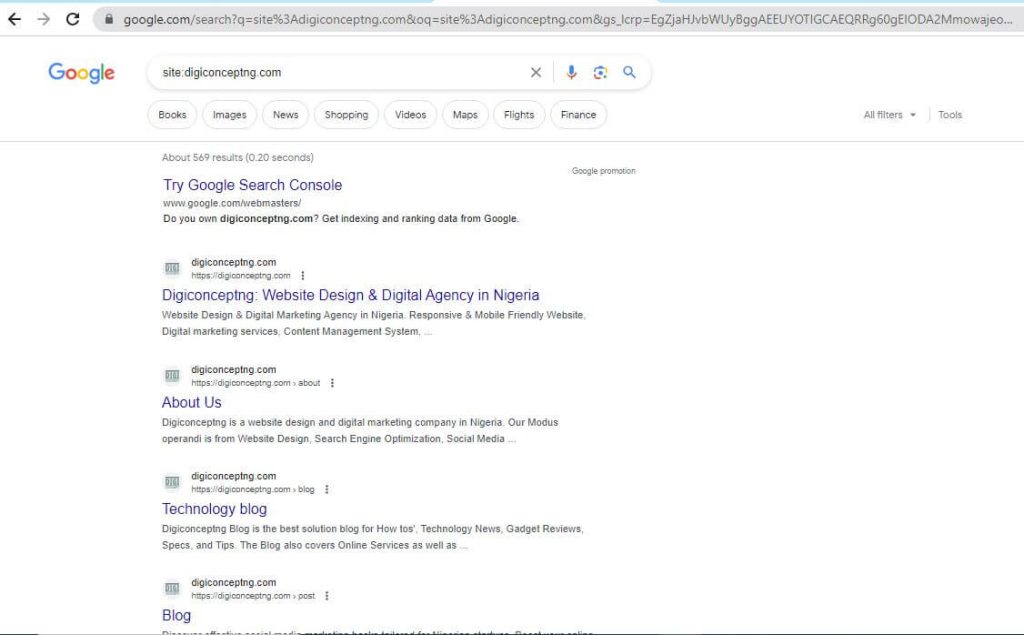 site google search