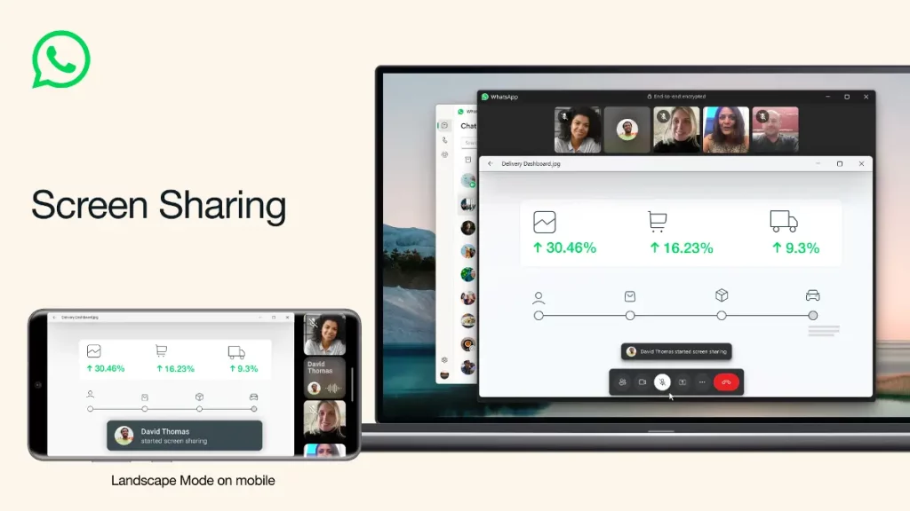 WhatsApp introduces screen sharing during video calls