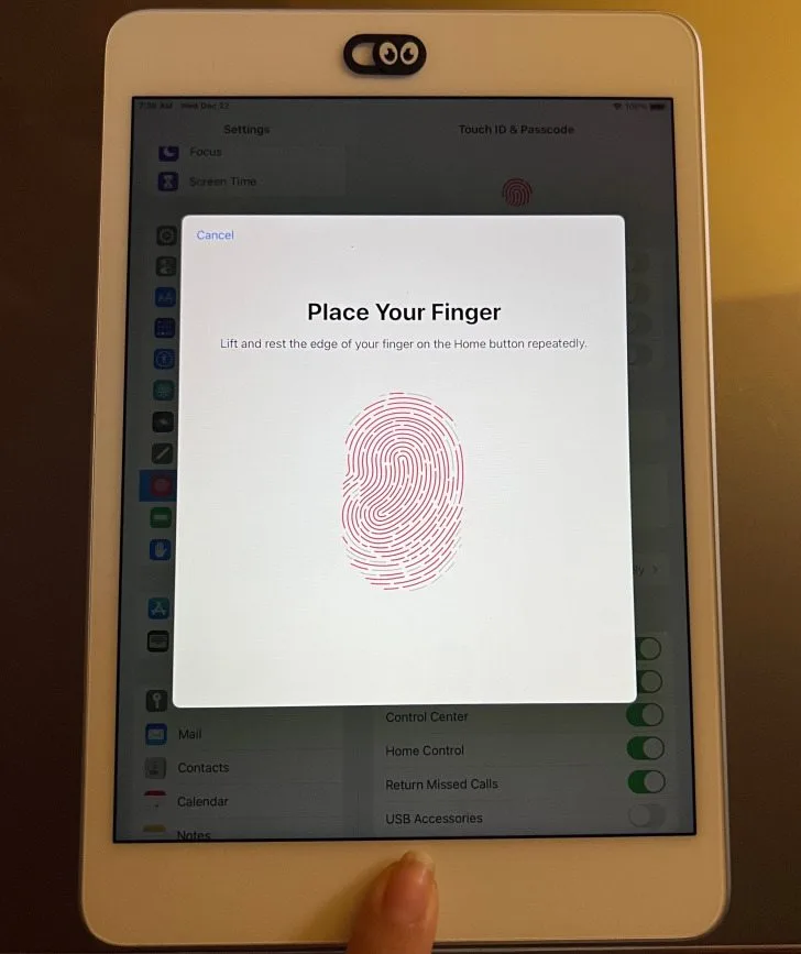 adding finger print