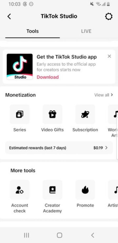 tiktok studio promote