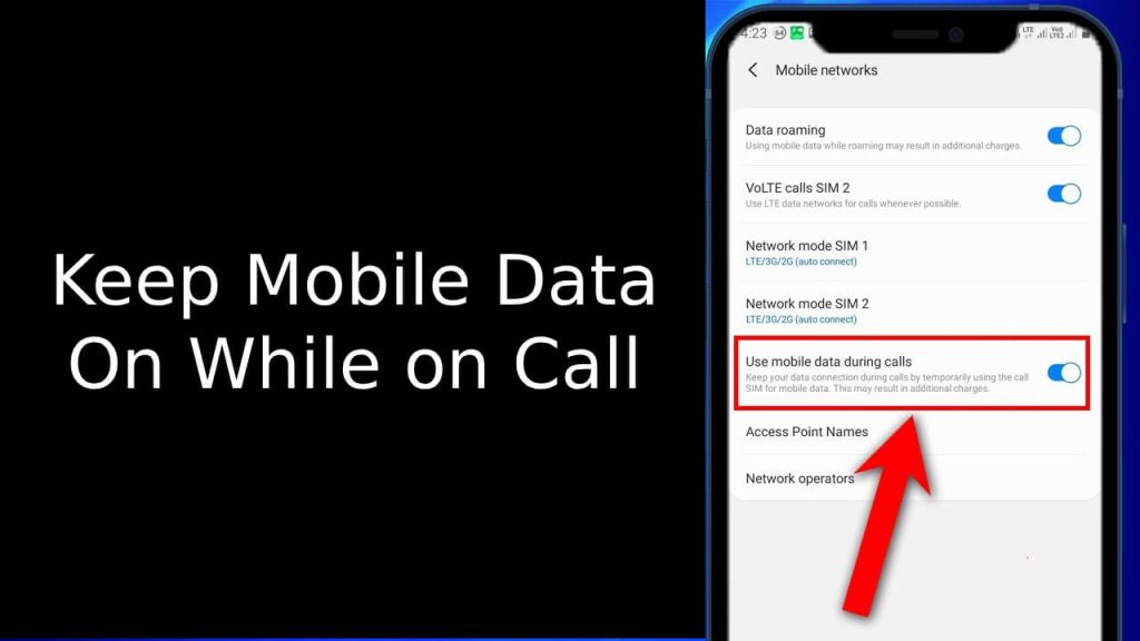 use data during call