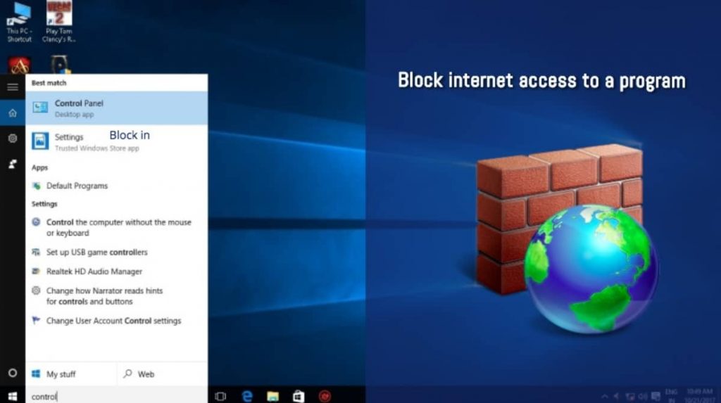 how to block program from internet