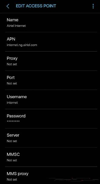 Android-network-APN-settings