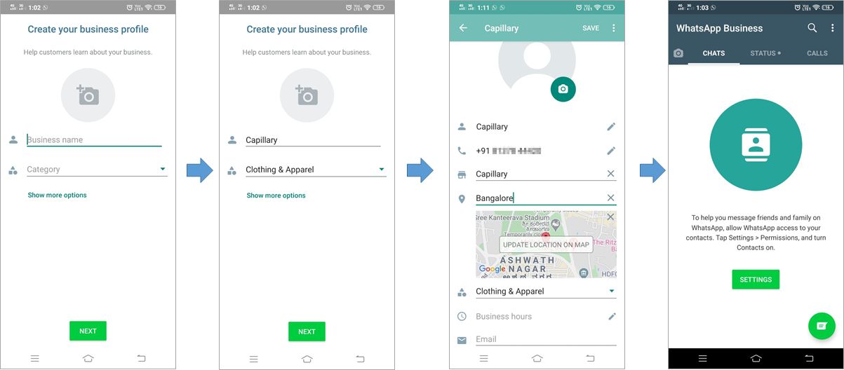 setup whatsapp business