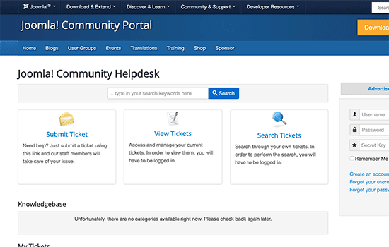 joomla support