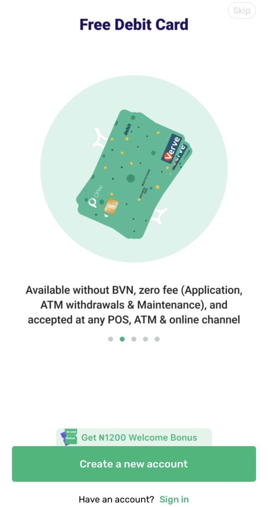 Create An Opay Account