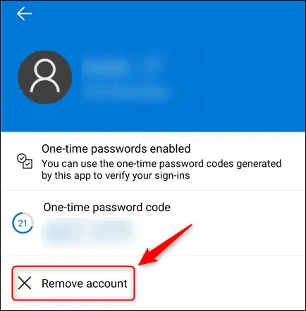 Remove account