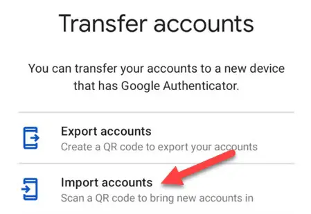 transfer qr authenticator