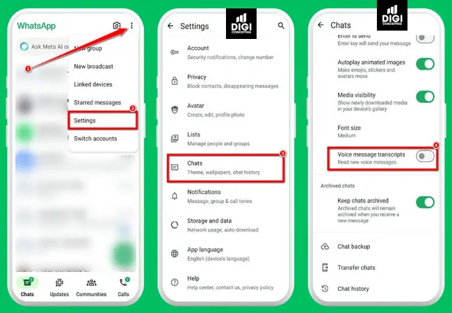 transcribe whatsapp VN to text