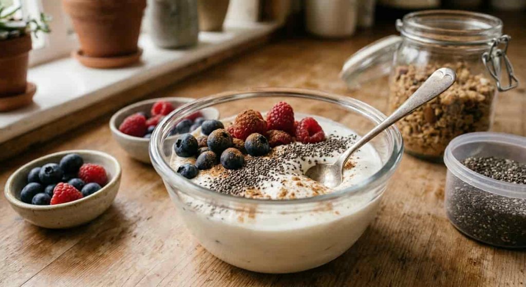 Greek Yogurt with Chia Seeds and Berries