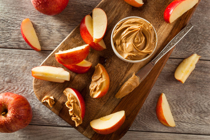 Apple Slices with Natural Almond Butter