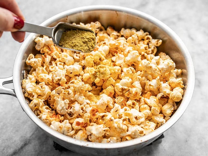 Air Popped Popcorn with Nutritional Yeast