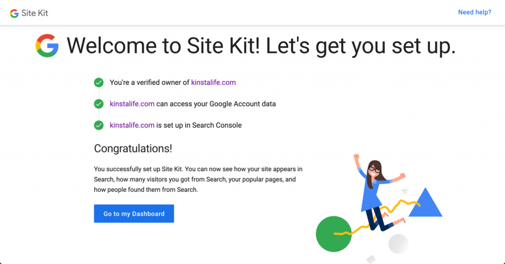google-site-kit-successful-setup