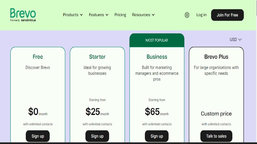 Brevo pricing