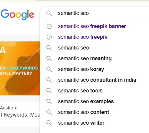 semantic seo lsi