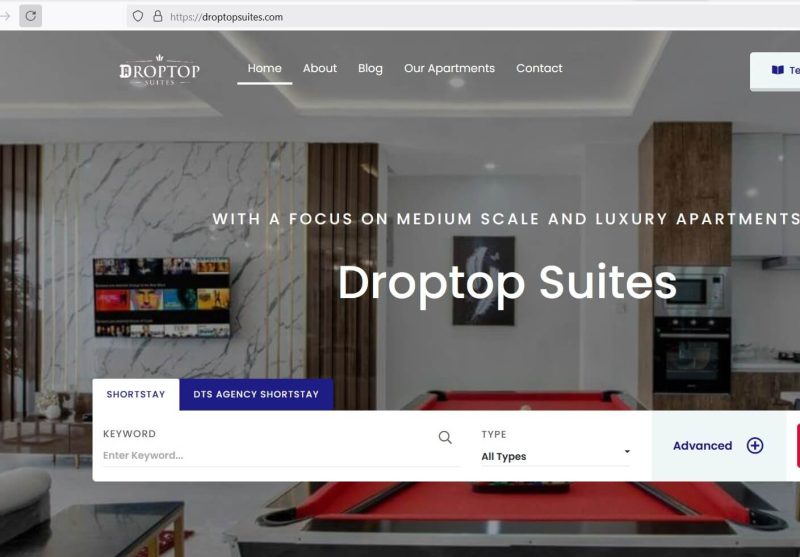 Droptop Suites Web development