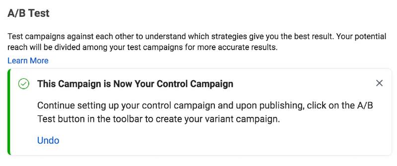 test campaign a-b