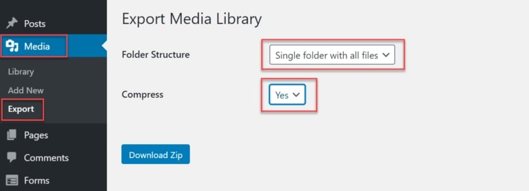 Settings-for export plugin