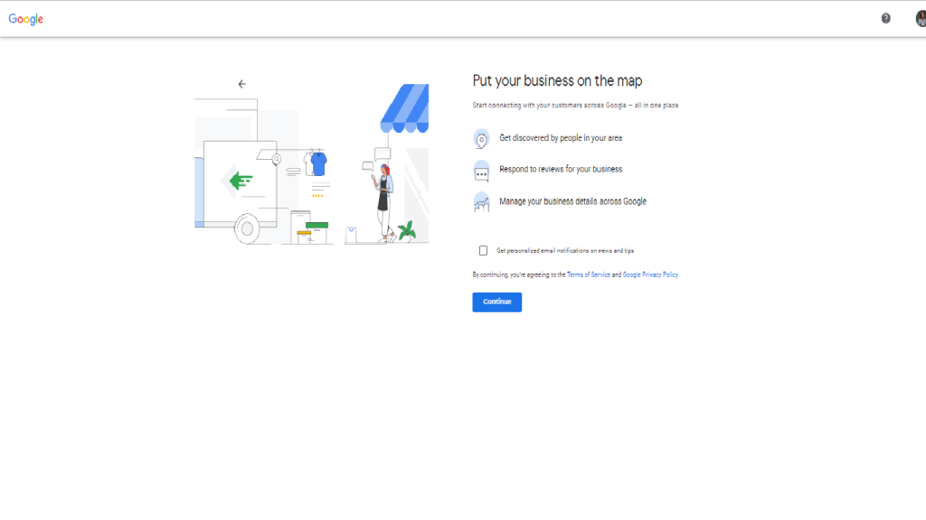 Google business on map